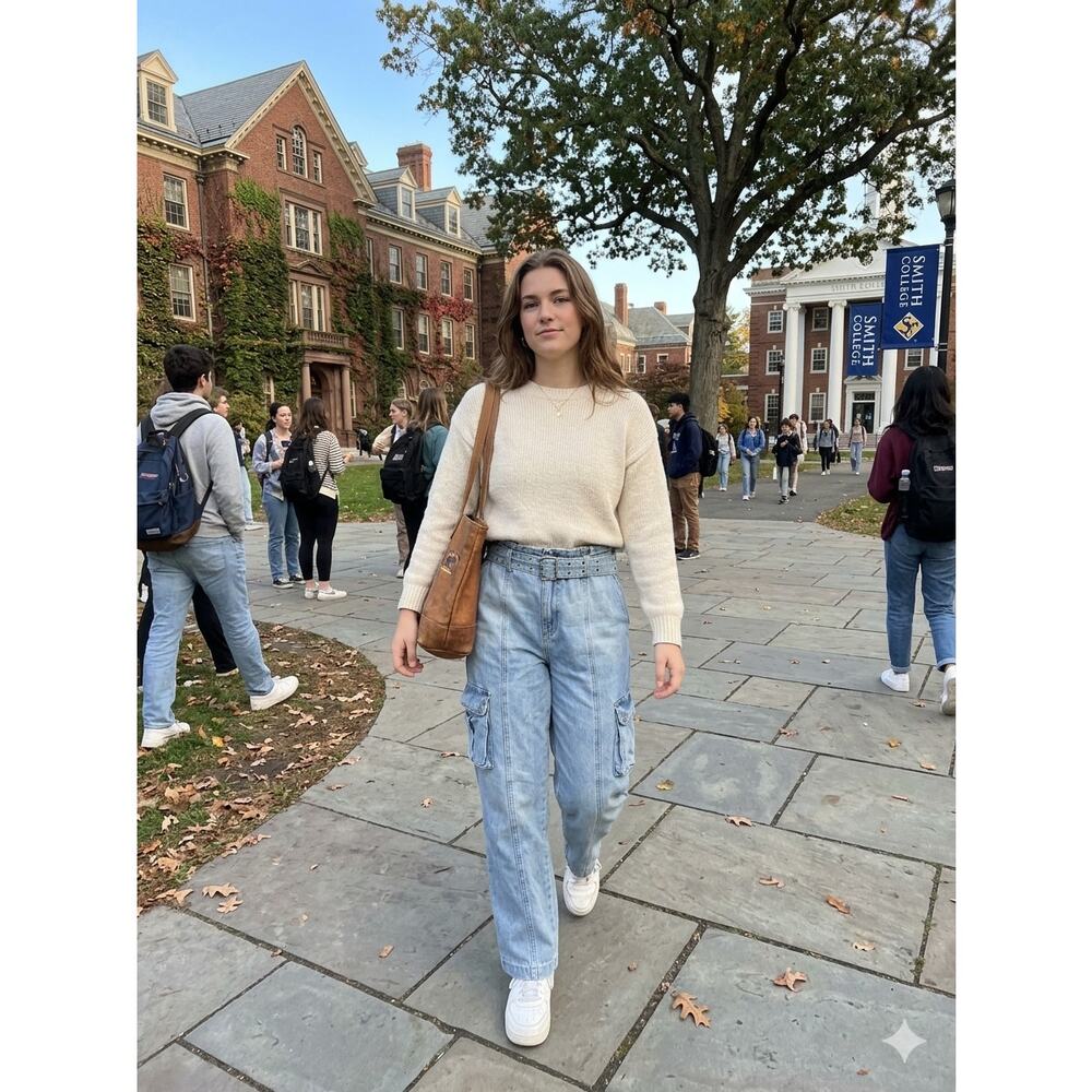 BLANKNYC Self Belted Cargo Denim Jeans Steal The Show 26 EUC - Picture 6 of 6